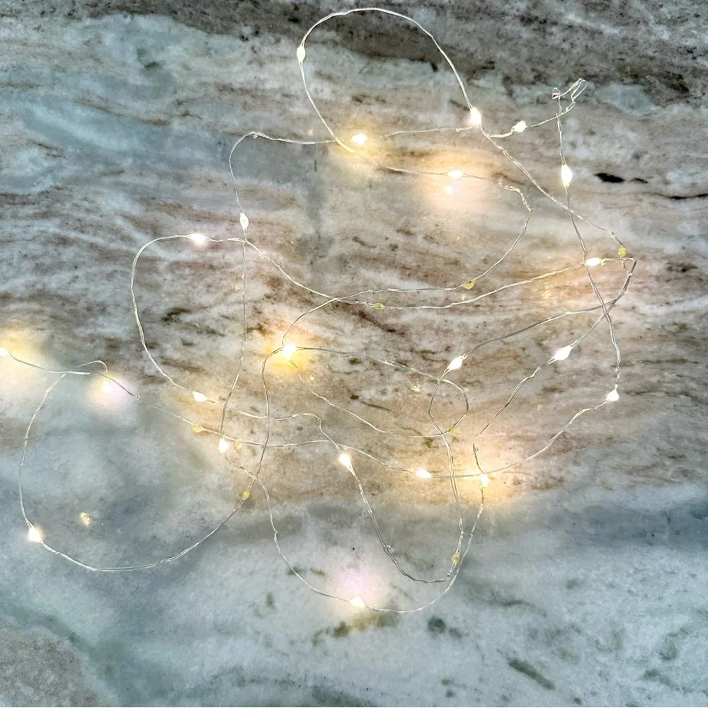 Led Bright White Fairy String Lights Battered Operated- Christmas Decor /Holiday